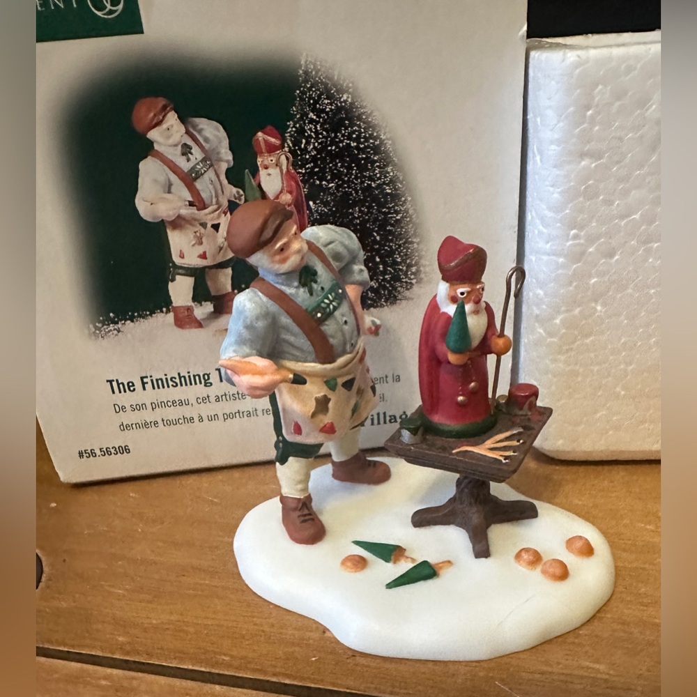 Dept 56 Alpine Village THE FINISHING TOUCH, St Nicholas RARE MIB